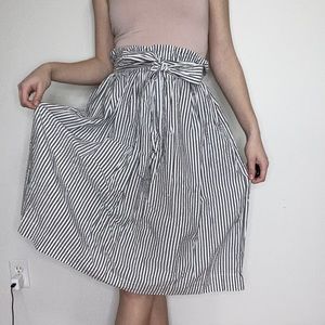 H&M Tie Belt Midi Circle Skirt